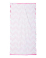 Carmel Towel Company Chevron Velour Beach Towel Carmel Towel Company