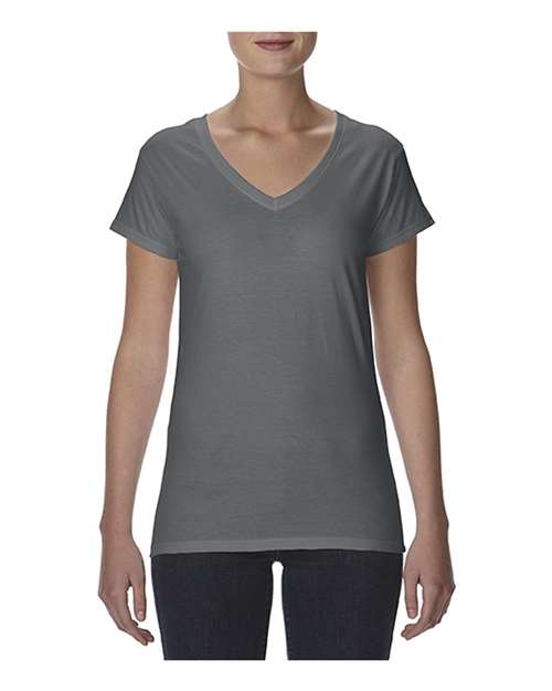 Anvil Women's Lightweight Fitted V-Neck T-Shirt Anvil