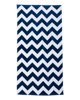 Carmel Towel Company Chevron Velour Beach Towel Carmel Towel Company