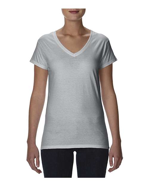 Anvil Women's Lightweight Fitted V-Neck T-Shirt Anvil