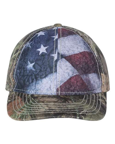 Outdoor Cap Camo with Flag Sublimated Front Panels Cap