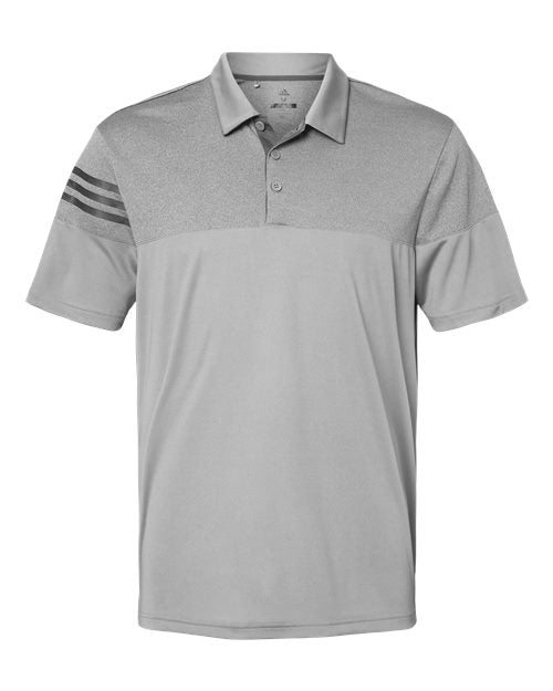 Adidas Men's Heathered 3-Stripes Colorblock Polo Adidas