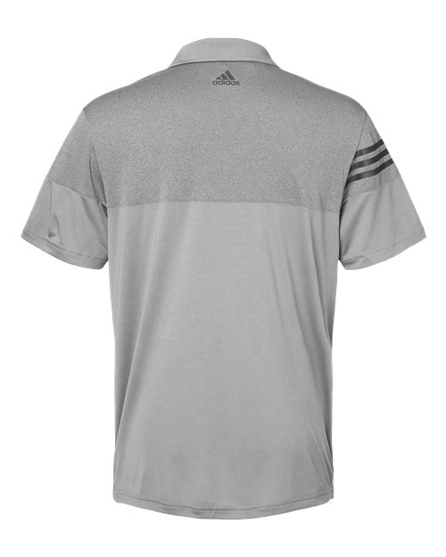 Adidas Men's Heathered 3-Stripes Colorblock Polo Adidas
