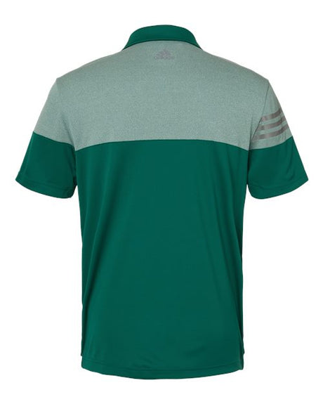 Adidas Men's Heathered 3-Stripes Colorblock Polo Adidas