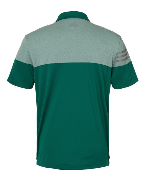 Adidas Men's Heathered 3-Stripes Colorblock Polo Adidas