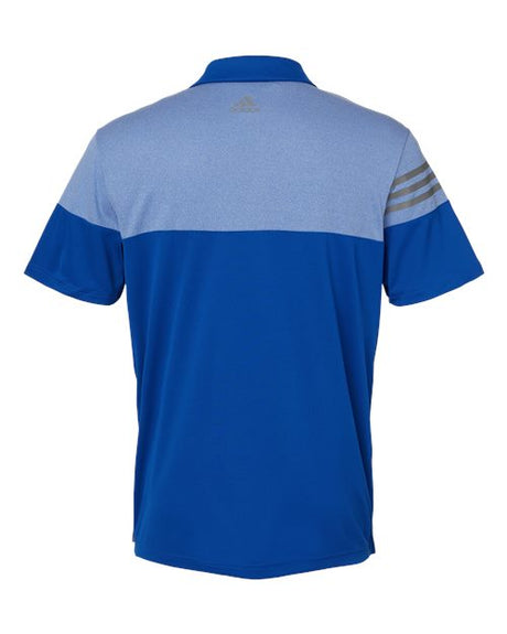 Adidas Men's Heathered 3-Stripes Colorblock Polo Adidas