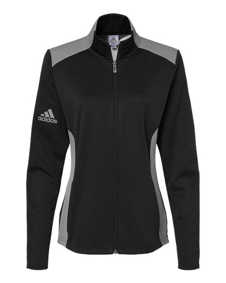 Adidas Women's Textured Mixed Media Full-Zip Jacket Adidas