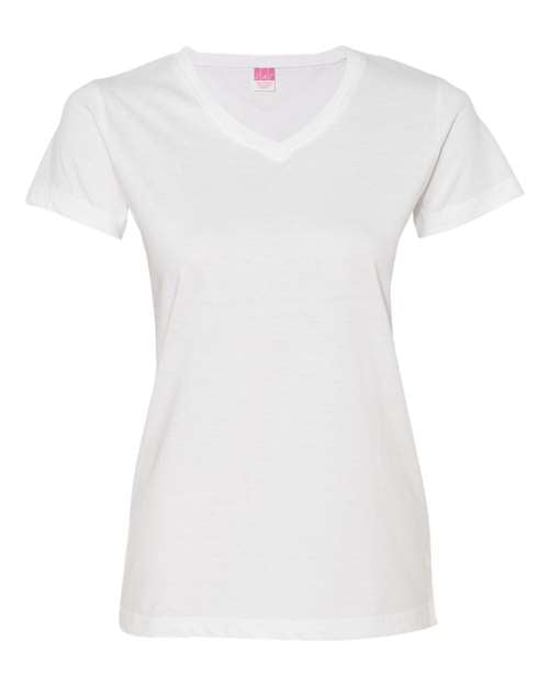 LAT Women's V-Neck Fine Jersey Tee LAT