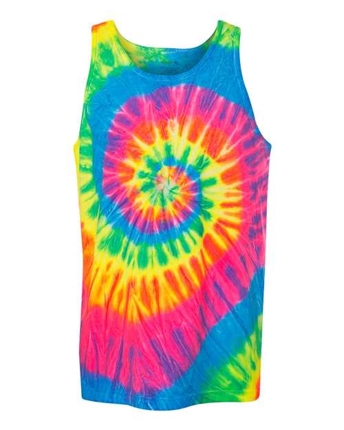 Dyenomite Unisex Multi-Color Spiral Tank Top Dyenomite