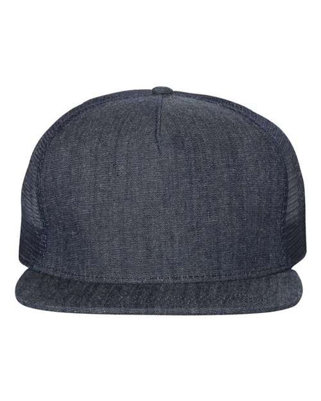 Mega Cap Men's Flat Bill Trucker Cap Mega Cap