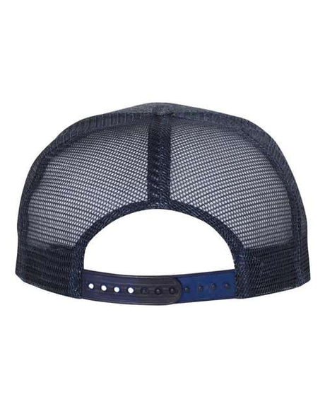 Mega Cap Men's Flat Bill Trucker Cap Mega Cap