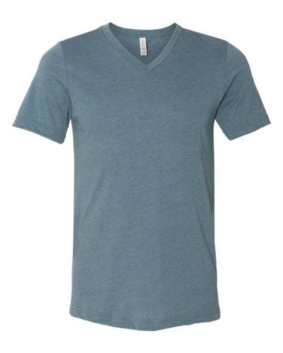 BELLA + CANVAS Men's Heather CVC V-Neck Tee 1 of 2