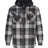 Burnside Men's Quilted Flannel Hooded Jacket Burnside