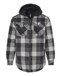 Burnside Men's Quilted Flannel Hooded Jacket Burnside