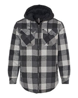 Burnside Men's Quilted Flannel Hooded Jacket Burnside