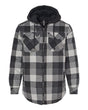 Burnside Men's Quilted Flannel Hooded Jacket Burnside