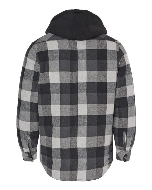 Burnside Men's Quilted Flannel Hooded Jacket Burnside