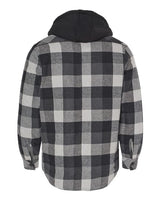 Burnside Men's Quilted Flannel Hooded Jacket Burnside