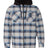 Burnside Men's Quilted Flannel Hooded Jacket Burnside