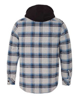 Burnside Men's Quilted Flannel Hooded Jacket Burnside