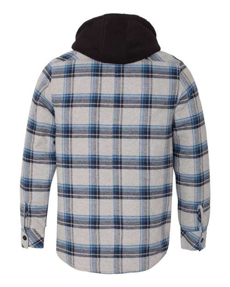 Burnside Men's Quilted Flannel Hooded Jacket Burnside