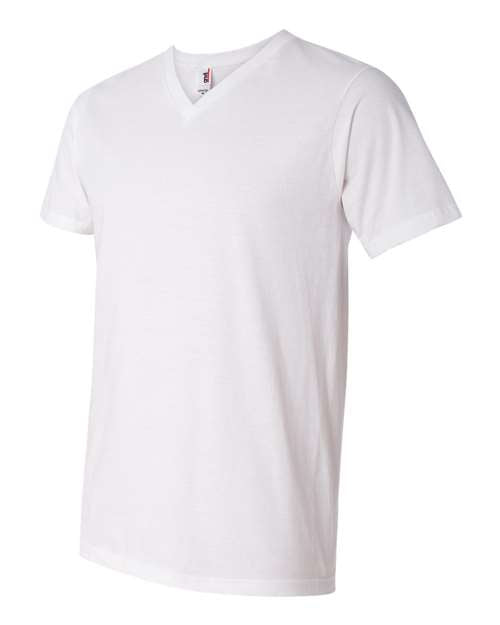 Anvil Men's 100% Combed Ring Spun Cotton V-Neck T-Shirt Anvil