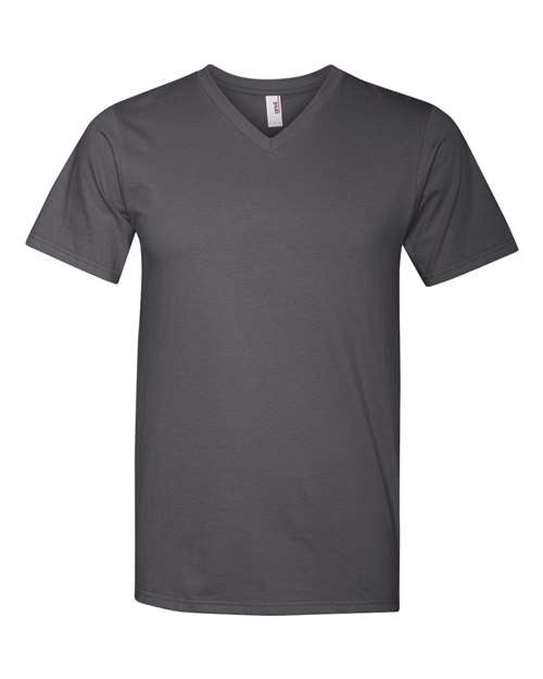 Anvil Men's 100% Combed Ring Spun Cotton V-Neck T-Shirt Anvil
