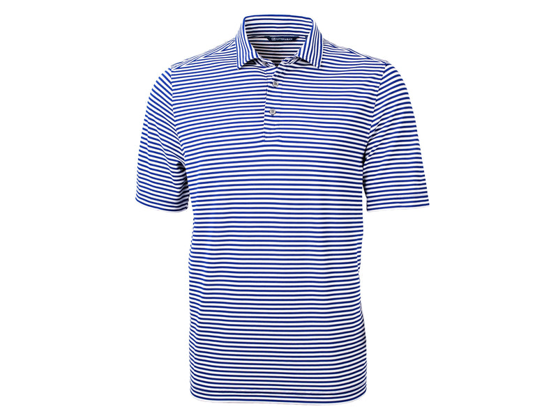 Cutter & Buck Virtue Eco Pique Stripe Recycled Mens Big and Tall Polo