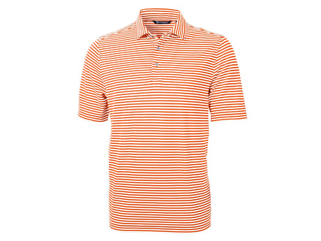 Cutter & Buck Virtue Eco Pique Stripe Recycled Mens Big and Tall Polo Cutter & Buck