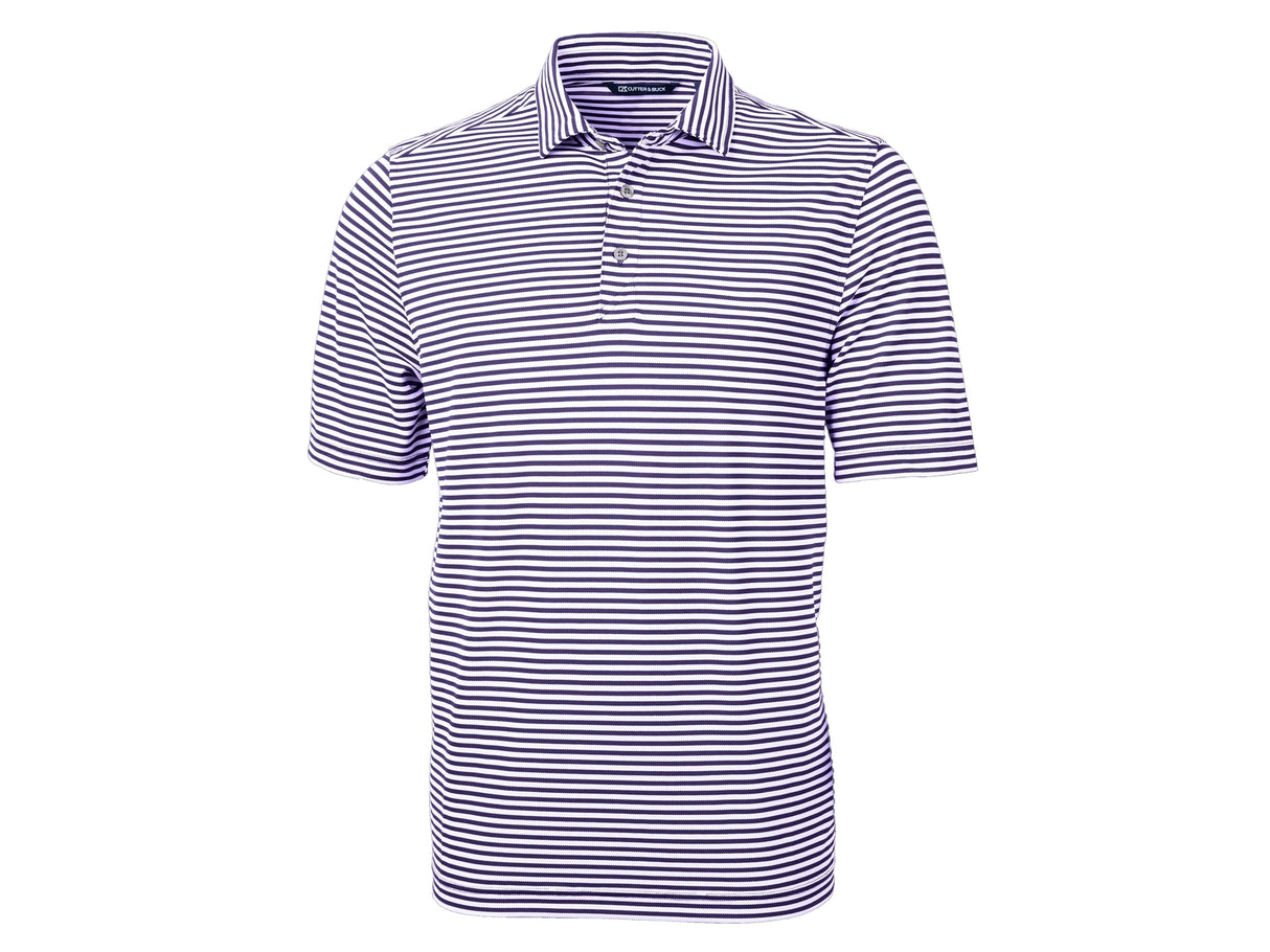 Cutter & Buck Virtue Eco Pique Stripe Recycled Mens Big and Tall Polo Cutter & Buck