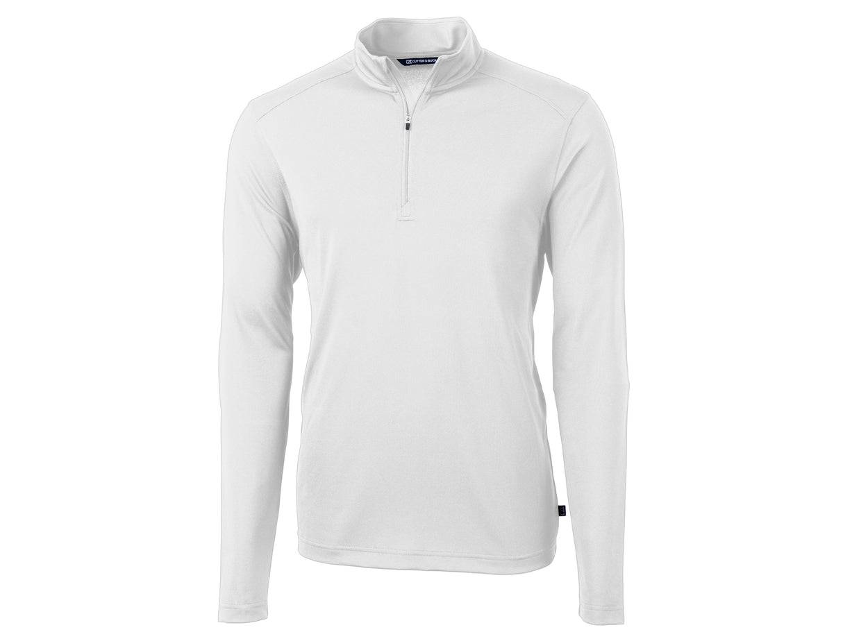 Cutter & Buck Virtue Eco Pique Recycled Quarter Zip Mens Pullover Cutter & Buck