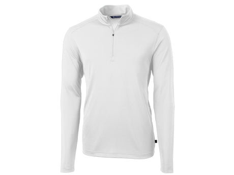 Cutter & Buck Virtue Eco Pique Recycled Quarter Zip Mens Pullover Cutter & Buck