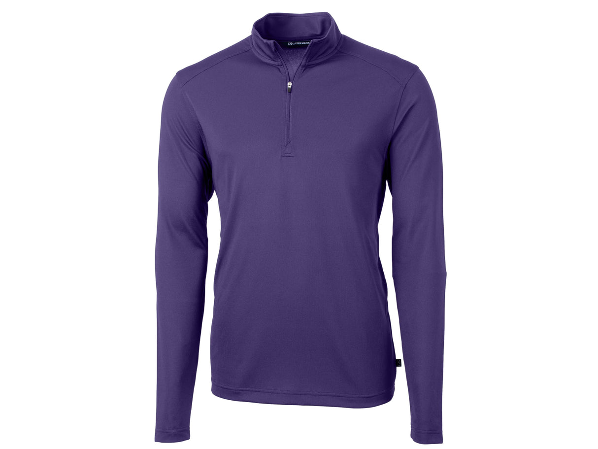 Cutter & Buck Virtue Eco Pique Recycled Quarter Zip Mens Pullover Cutter & Buck
