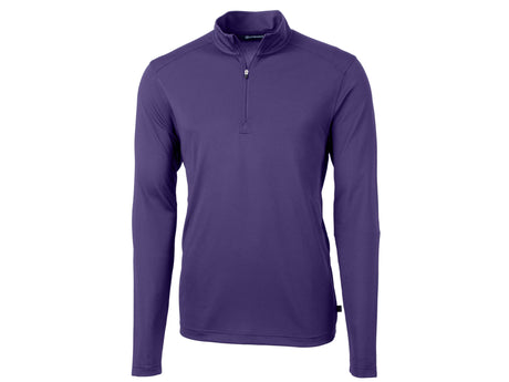 Cutter & Buck Virtue Eco Pique Recycled Quarter Zip Mens Pullover Cutter & Buck