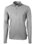 Cutter & Buck Virtue Eco Pique Recycled Quarter Zip Mens Big & Tall Pullover Cutter & Buck