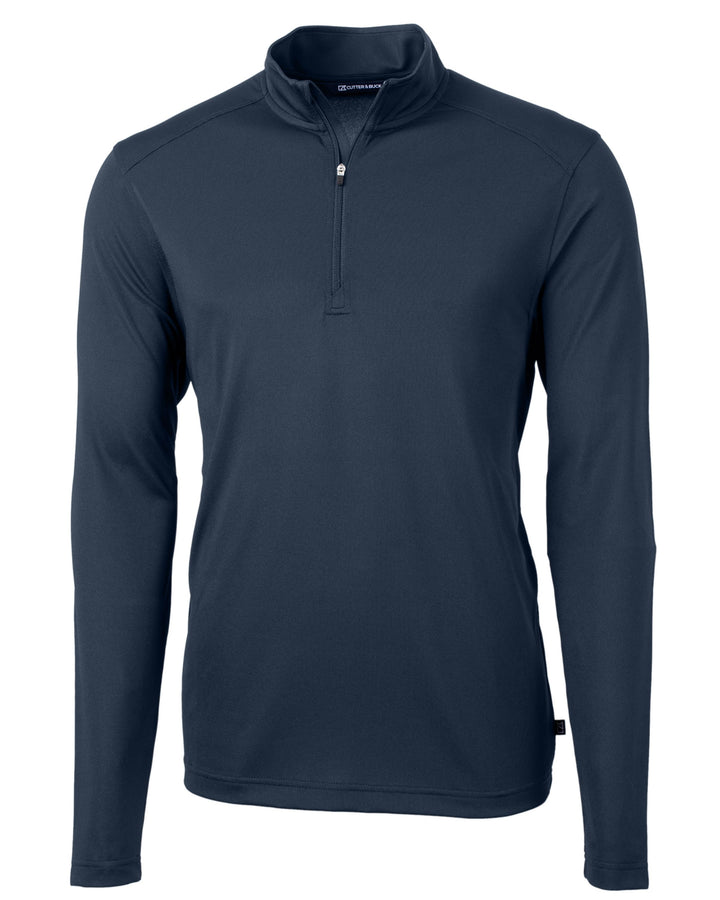 Cutter & Buck Virtue Eco Pique Recycled Quarter Zip Mens Big & Tall Pullover Cutter & Buck