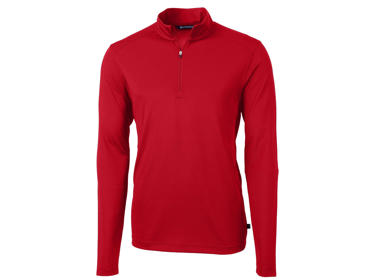 Cutter & Buck Virtue Eco Pique Recycled Quarter Zip Mens Pullover Cutter & Buck