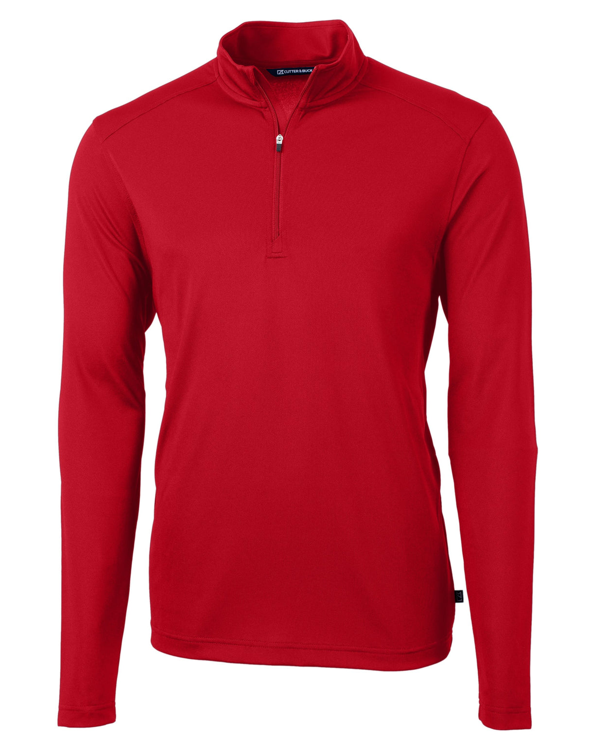 Cutter & Buck Virtue Eco Pique Recycled Quarter Zip Mens Big & Tall Pullover Cutter & Buck