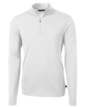Cutter & Buck Virtue Eco Pique Recycled Quarter Zip Mens Big & Tall Pullover Cutter & Buck