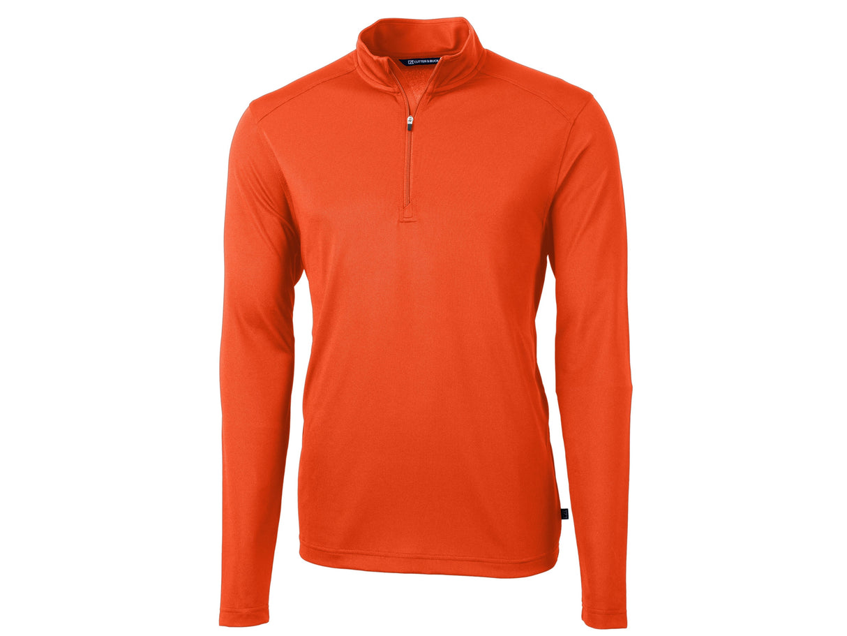 Cutter & Buck Virtue Eco Pique Recycled Quarter Zip Mens Pullover Cutter & Buck