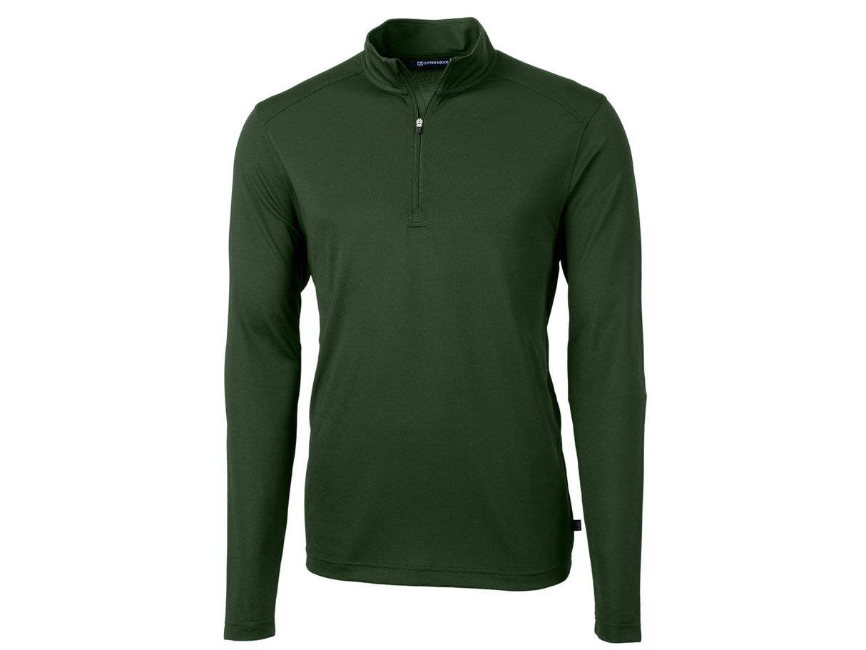 Cutter & Buck Virtue Eco Pique Recycled Quarter Zip Mens Pullover Cutter & Buck