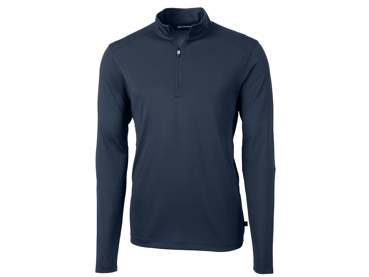 Cutter & Buck Virtue Eco Pique Recycled Quarter Zip Mens Pullover Cutter & Buck