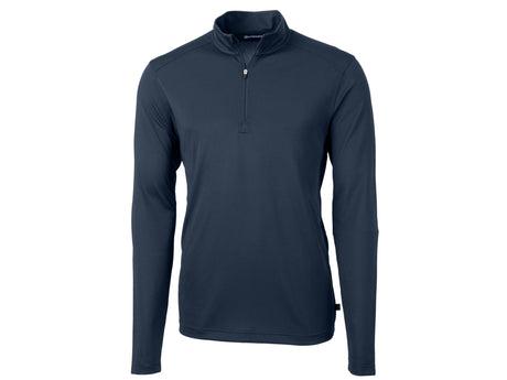 Cutter & Buck Virtue Eco Pique Recycled Quarter Zip Mens Pullover Cutter & Buck