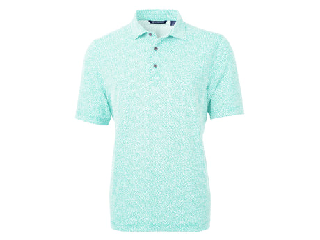 Cutter & Buck Virtue Eco Pique Botanical Print Recycled Mens Polo Cutter & Buck