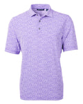 Cutter & Buck Virtue Eco Pique Botanical Print Recycled Mens Polo Cutter & Buck
