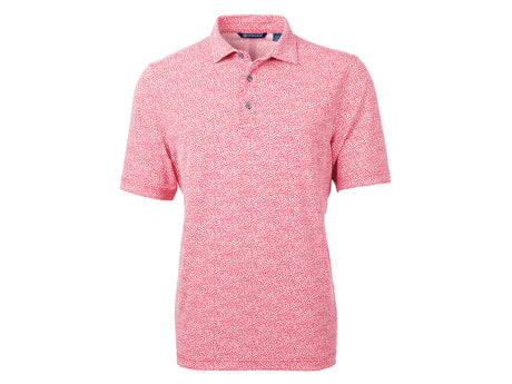 Cutter & Buck Virtue Eco Pique Botanical Print Recycled Mens Polo Cutter & Buck