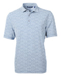 Cutter & Buck Virtue Eco Pique Botanical Print Recycled Mens Polo Cutter & Buck