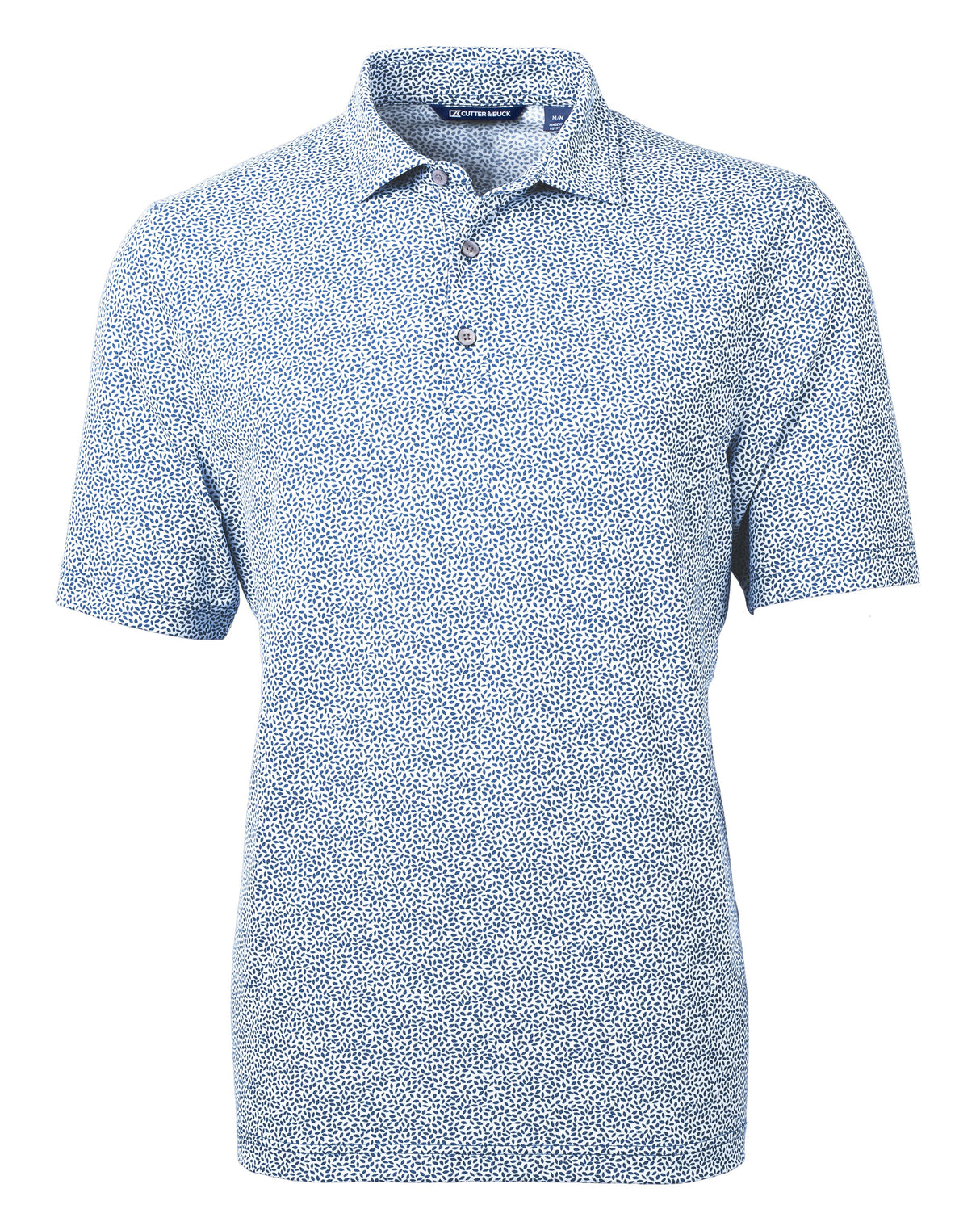 Cutter & Buck Virtue Eco Pique Botanical Print Recycled Mens Polo Cutter & Buck