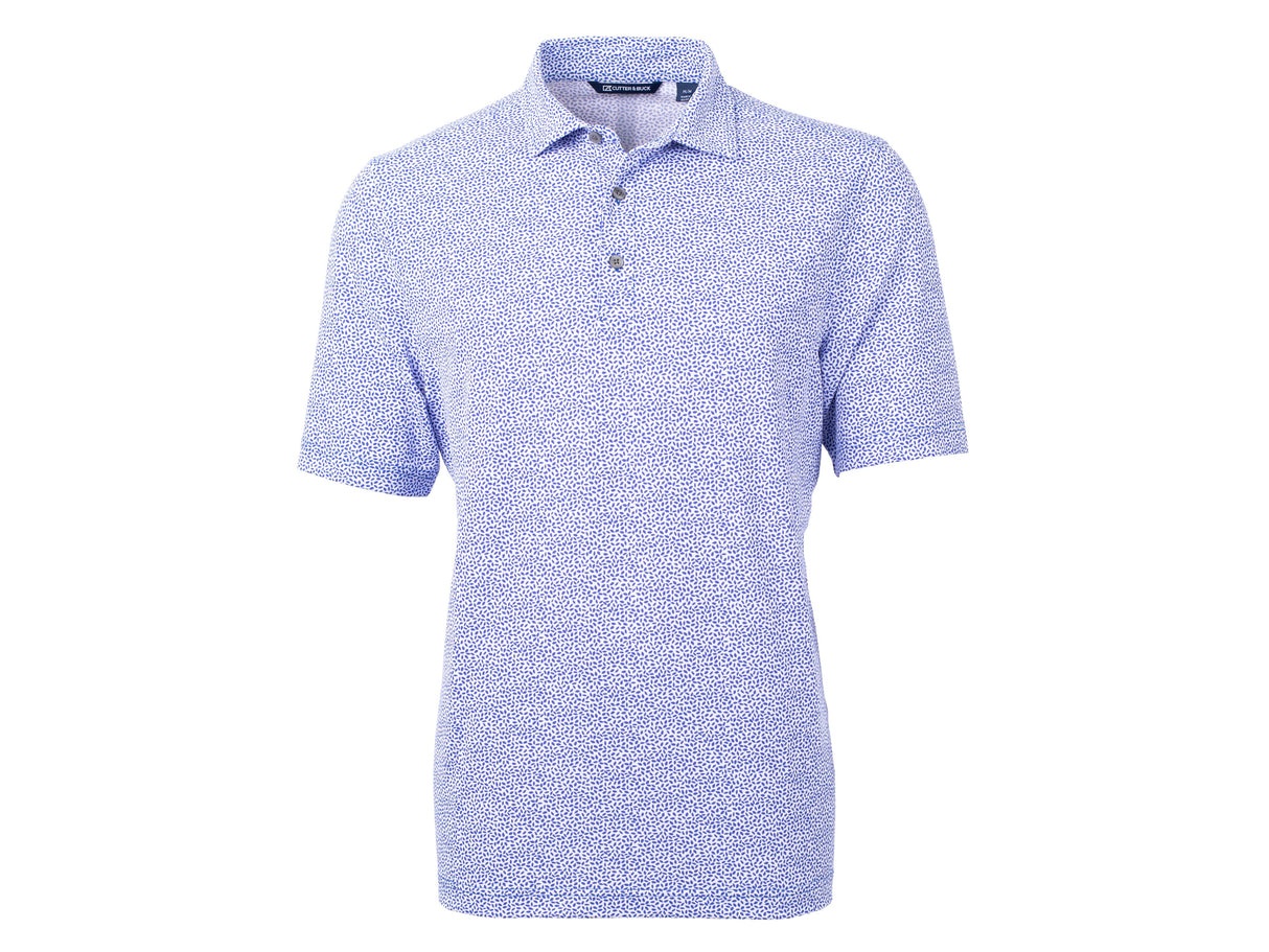 Cutter & Buck Virtue Eco Pique Botanical Print Recycled Mens Polo Cutter & Buck