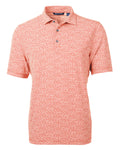 Cutter & Buck Virtue Eco Pique Botanical Print Recycled Mens Polo Cutter & Buck